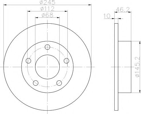 Тормозной диск BEHR/HELLA 8DD 355 101-381
