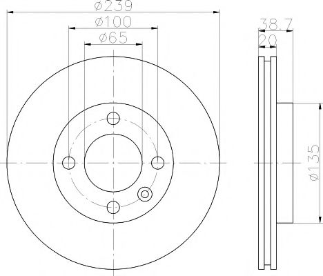 Тормозной диск BEHR/HELLA 8DD 355 100-191