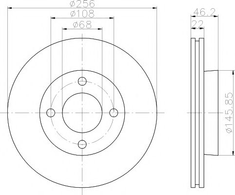 Тормозной диск BEHR/HELLA 8DD 355 100-591