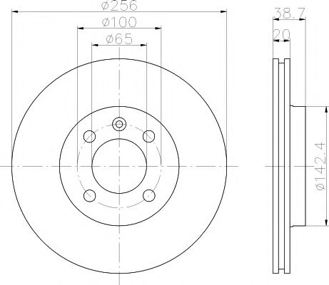 Тормозной диск BEHR/HELLA 8DD 355 101-321