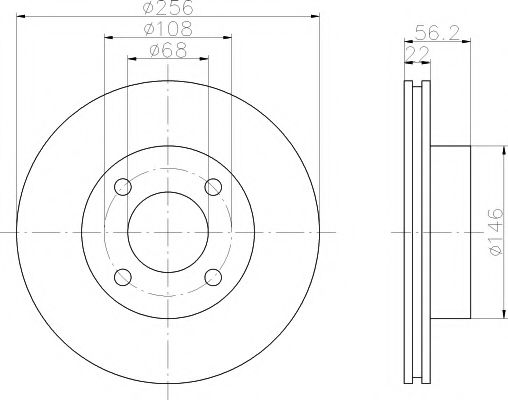 Тормозной диск BEHR/HELLA 8DD 355 102-431