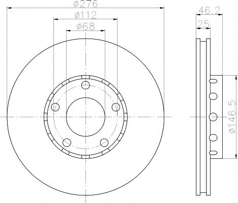 Тормозной диск BEHR/HELLA 8DD 355 101-361