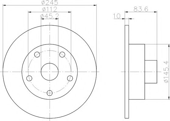 Тормозной диск BEHR/HELLA 8DD 355 104-231