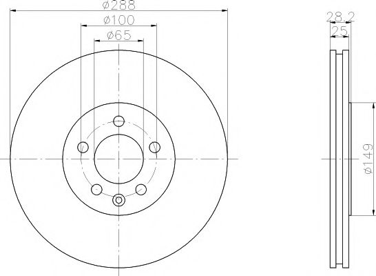 Тормозной диск BEHR/HELLA 8DD 355 104-331
