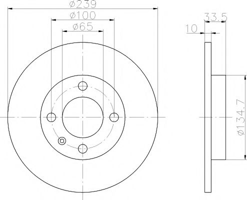 Тормозной диск BEHR/HELLA 8DD 355 104-191