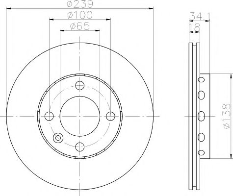 Тормозной диск BEHR/HELLA 8DD 355 104-211