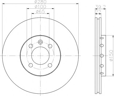 Тормозной диск BEHR/HELLA 8DD 355 101-831