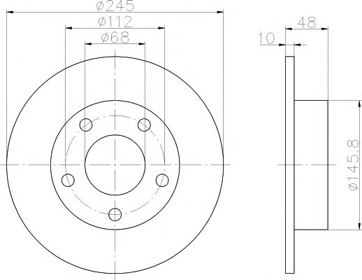 Тормозной диск BEHR/HELLA 8DD 355 105-681