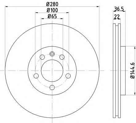 Тормозной диск BEHR/HELLA 8DD 355 105-381