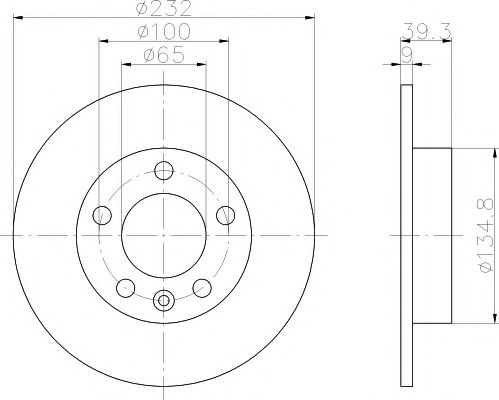 Тормозной диск BEHR/HELLA 8DD 355 105-411