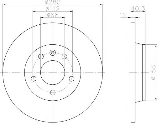 Тормозной диск BEHR/HELLA 8DD 355 105-611