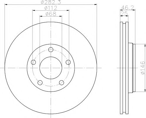 Тормозной диск BEHR/HELLA 8DD 355 105-551