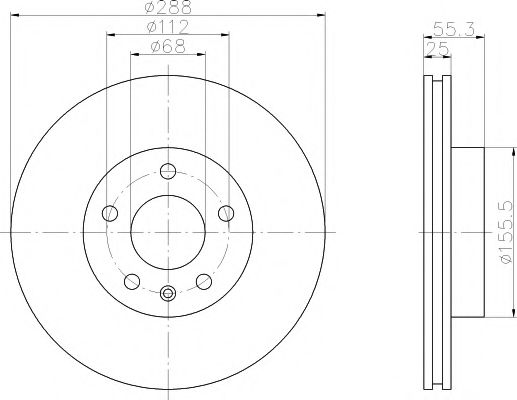 Тормозной диск BEHR/HELLA 8DD 355 104-481