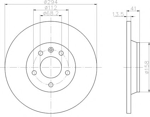 Тормозной диск BEHR/HELLA 8DD 355 106-661