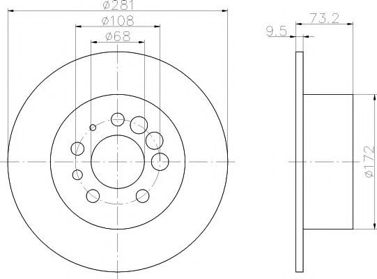 Тормозной диск BEHR/HELLA 8DD 355 100-891