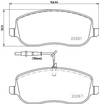 Тормозные колодки BEHR/HELLA 8DB 355 010-501