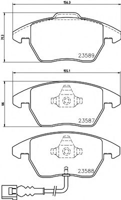 Тормозные колодки BEHR/HELLA 8DB 355 010-581