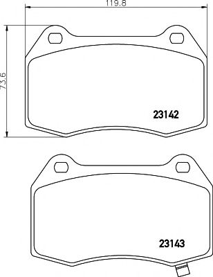 Тормозные колодки BEHR/HELLA 8DB 355 010-681