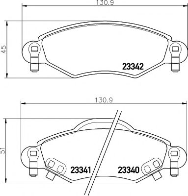 Тормозные колодки BEHR/HELLA 8DB 355 010-791