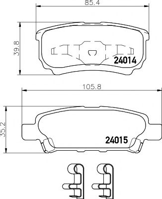 Тормозные колодки BEHR/HELLA 8DB 355 010-811