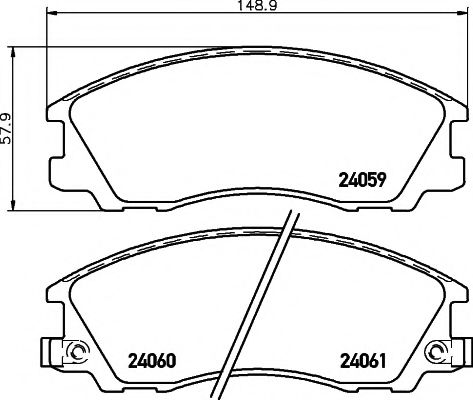 Тормозные колодки BEHR/HELLA 8DB 355 010-821