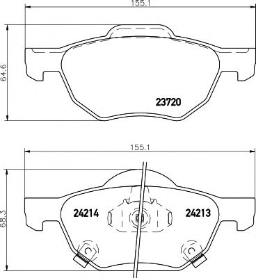 Тормозные колодки BEHR/HELLA 8DB 355 010-831