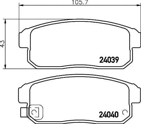 Тормозные колодки BEHR/HELLA 8DB 355 010-891