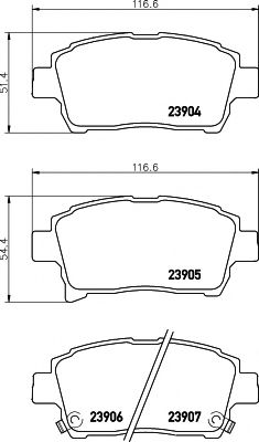 Тормозные колодки BEHR/HELLA 8DB 355 010-901