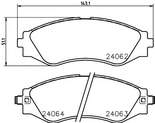Тормозные колодки BEHR/HELLA 8DB 355 010-951