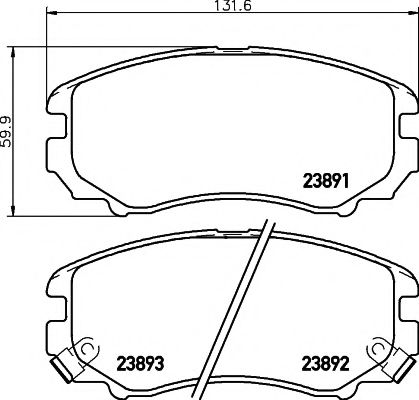 Тормозные колодки BEHR/HELLA 8DB 355 010-991
