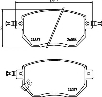 Тормозные колодки BEHR/HELLA 8DB 355 011-101