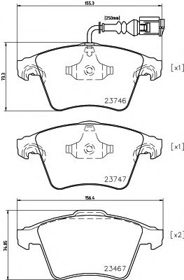 Тормозные колодки BEHR/HELLA 8DB 355 011-171