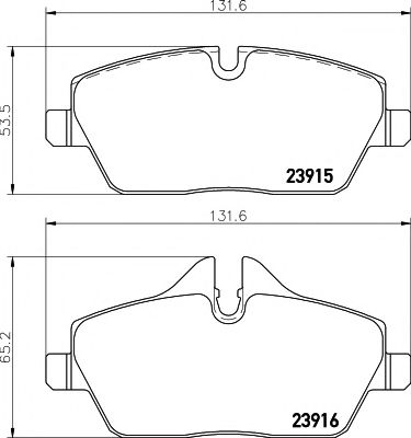 Тормозные колодки BEHR/HELLA 8DB 355 011-261