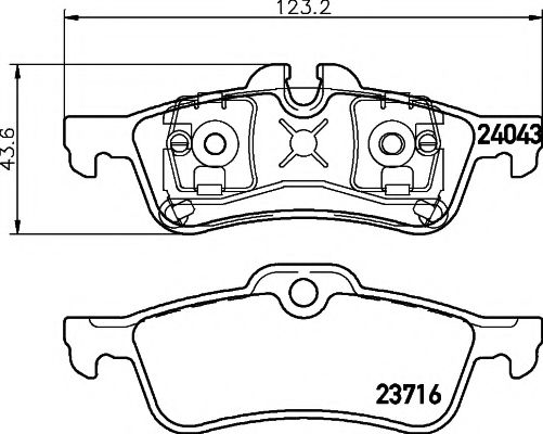 Тормозные колодки BEHR/HELLA 8DB 355 011-351