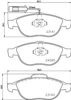 Тормозные колодки BEHR/HELLA 8DB 355 011-651