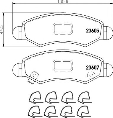 Тормозные колодки BEHR/HELLA 8DB 355 011-691
