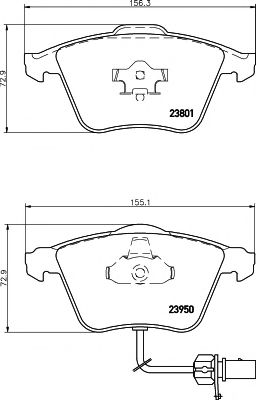 Тормозные колодки BEHR/HELLA 8DB 355 011-711