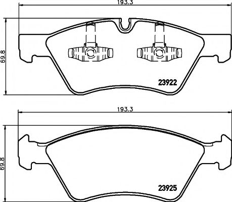 Тормозные колодки BEHR/HELLA 8DB 355 012-011