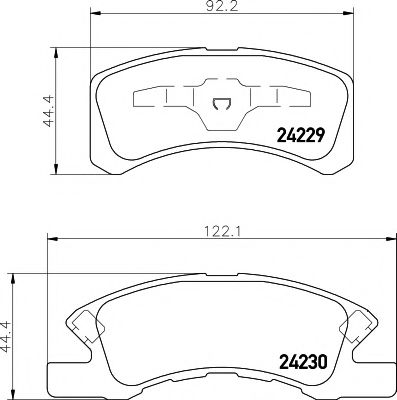 Тормозные колодки BEHR/HELLA 8DB 355 012-051