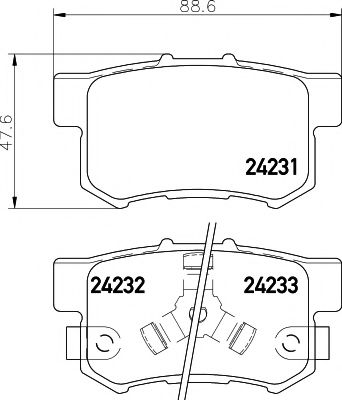 Тормозные колодки BEHR/HELLA 8DB 355 012-061