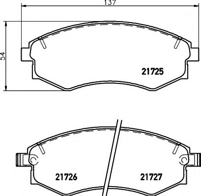 Тормозные колодки BEHR/HELLA 8DB 355 016-691