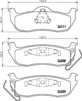 Тормозные колодки BEHR/HELLA 8DB 355 012-181