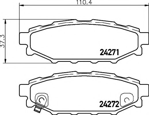 Тормозные колодки BEHR/HELLA 8DB 355 012-261