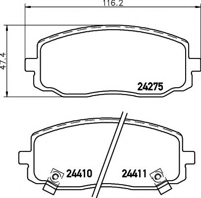 Тормозные колодки BEHR/HELLA 8DB 355 006-571