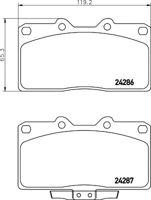 Тормозные колодки BEHR/HELLA 8DB 355 006-641