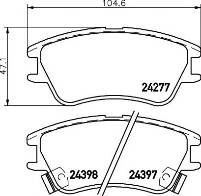 Тормозные колодки BEHR/HELLA 8DB 355 006-671