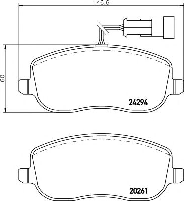 Тормозные колодки BEHR/HELLA 8DB 355 006-761
