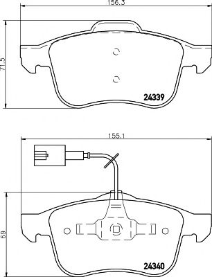 Тормозные колодки BEHR/HELLA 8DB 355 006-901