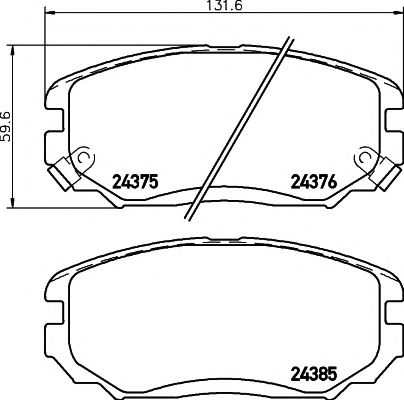Тормозные колодки BEHR/HELLA 8DB 355 012-461