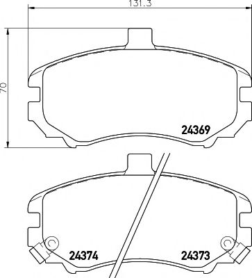 Тормозные колодки BEHR/HELLA 8DB 355 012-471